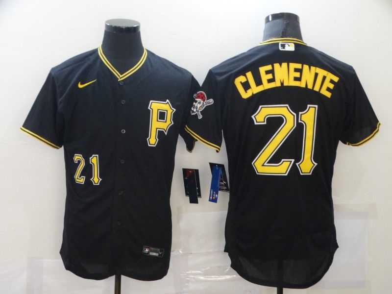 Men Pittsburgh Pirates 21 Clemente Black Elite Nike MLB Jerseys